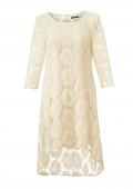 Designer-Spitzenkleid creme