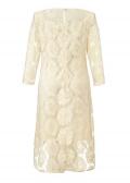 Designer-Spitzenkleid creme