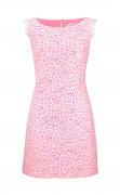 Designer-Spitzenkleid creme-pink