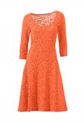 Designer-Spitzenkleid orange Größe 38