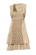 Designer-Spitzenkleid sand Gr. 34