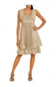 Designer-Spitzenkleid sand Gr. 34