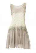 Designer-Spitzenkleid sand Gr. 38