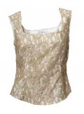 Designer-Spitzentop natur-goldbeige