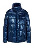 Designer-Steppjacke blau-metallic