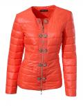 Designer-Steppjacke mit Strass orange