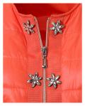 Designer-Steppjacke mit Strass orange