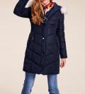 Designer-Steppjacke mit Webpelz marine