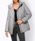 Designer-Steppjacke silbergrau