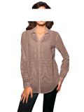 Designer-Stickereibluse + Top taupe