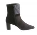 Designer-Stiefelette schwarz-grau