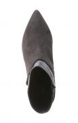 Designer-Stiefelette schwarz-grau