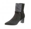 Designer-Stiefelette schwarz-grau