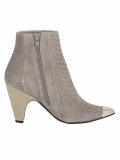 Designer-Stiefelette taupe