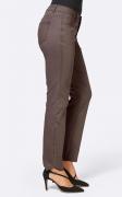 Designer-Stretchhose mit Strass taupe