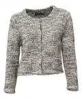 Designer-Strickblazer grau