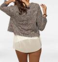 Designer-Strickblazer taupe