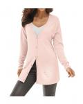 Designer-Strickjacke mit Seide rose