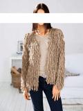 Designer-Strickjacke sand