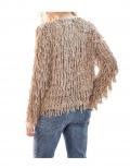 Designer-Strickjacke sand