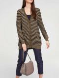 Designer-Strickjacke schwarz-beige