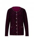 Designer-Strickjacke schwarz-bordeaux