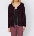 Designer-Strickjacke schwarz-bordeaux