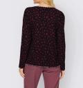 Designer-Strickjacke schwarz-bordeaux