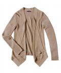 Designer-Strickjacke taupe