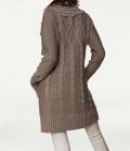 Designer-Strickjacke taupe