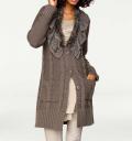 Designer-Strickjacke taupe