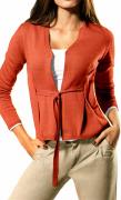 Designer-Strickjacke terracotta