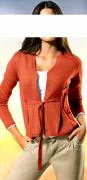 Designer-Strickjacke terracotta