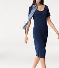 Designer-Strickkleid marine