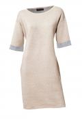 Designer-Strickkleid sand-grau