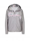 Designer-Sweatjacke helltaupe-gemustert