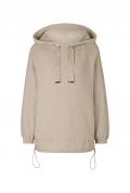 Designer-Sweatpullover mitGalonstreifen sand