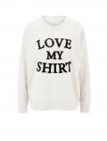 Designer-Sweatshirt mit Buchstaben ecru