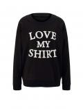 Designer-Sweatshirt mit Buchstaben schwarz