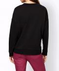 Designer-Sweatshirt mit Buchstaben schwarz