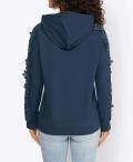 Designer-Sweatshirt mit Spitze dunkelblau