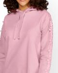 Designer-Sweatshirt mit Spitze hortensie