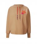 Designer-Sweatshirt mitApplikation camel