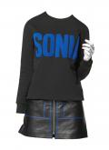 Designer-Sweatshirt schwarz-blau