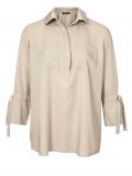 Designer-Tencelbluse beige