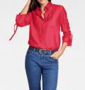 Designer-Tencelbluse rot