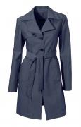 Designer-Trenchcoat jeansblau