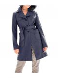 Designer-Trenchcoat jeansblau