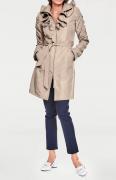 Designer-Trenchcoat mit Volant sand