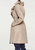 Designer-Trenchcoat mit Volant sand